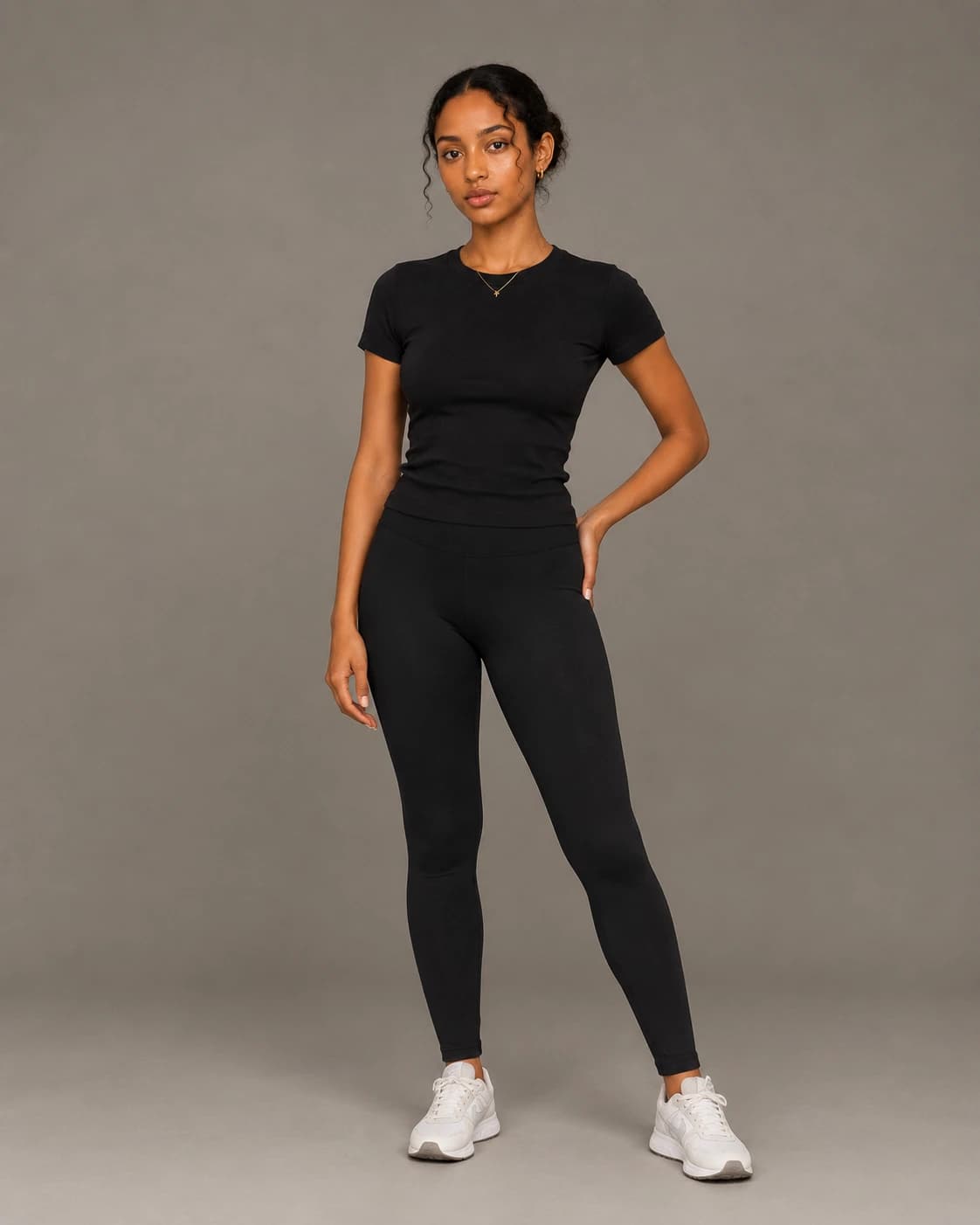 Model wearing size S
